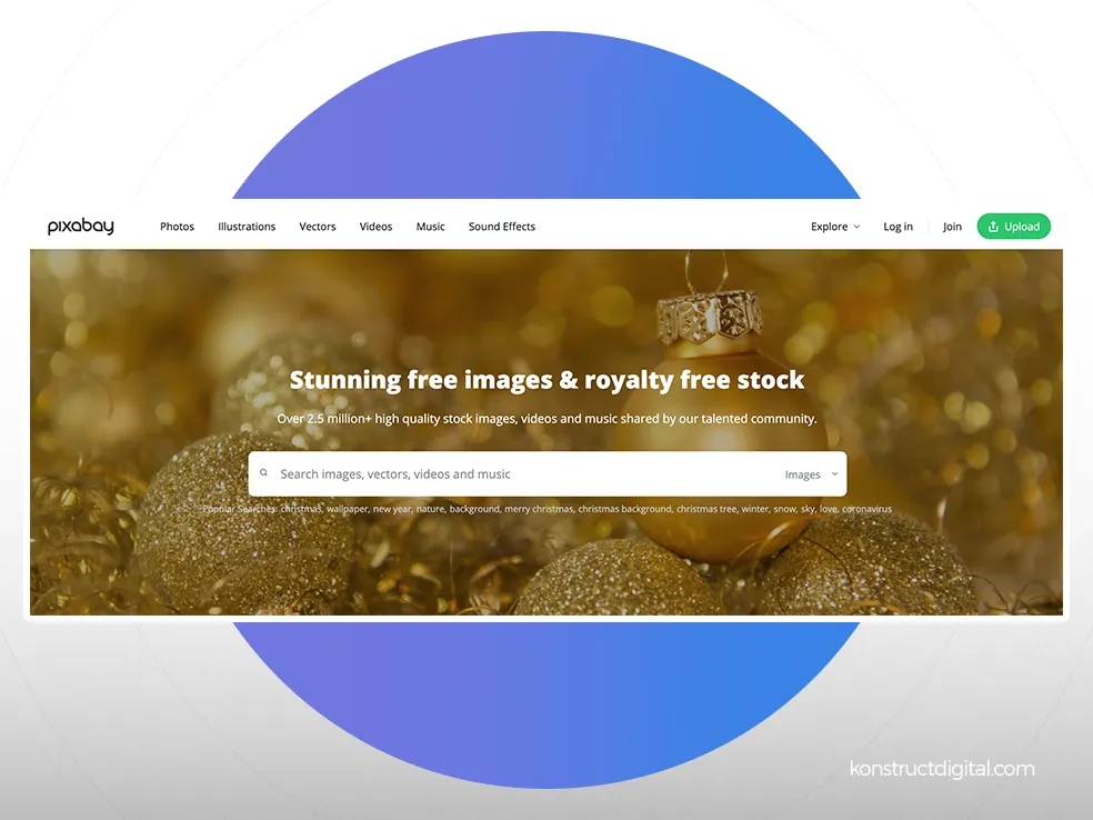 Pixabay homepage