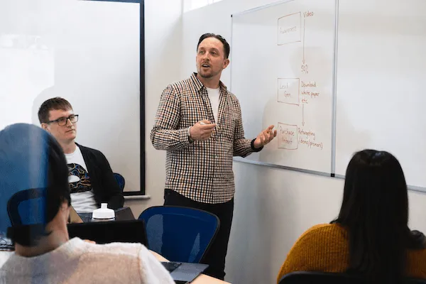 Konstruct strategist presenting a marketing plan