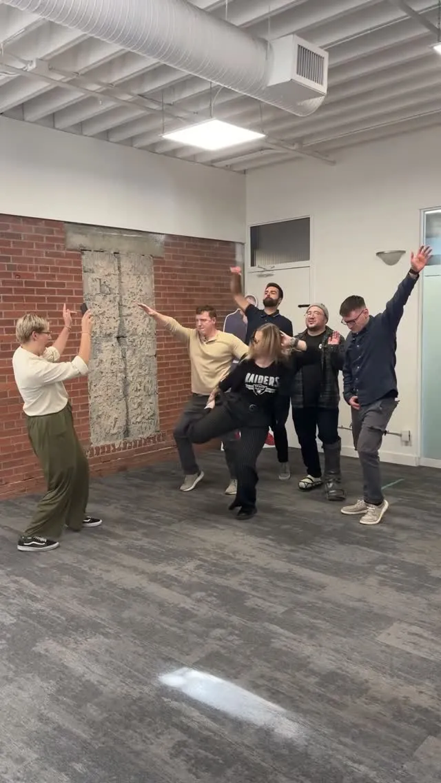 The DS team has their priorities straight. #standingonbusiness #workculture #hardatwork