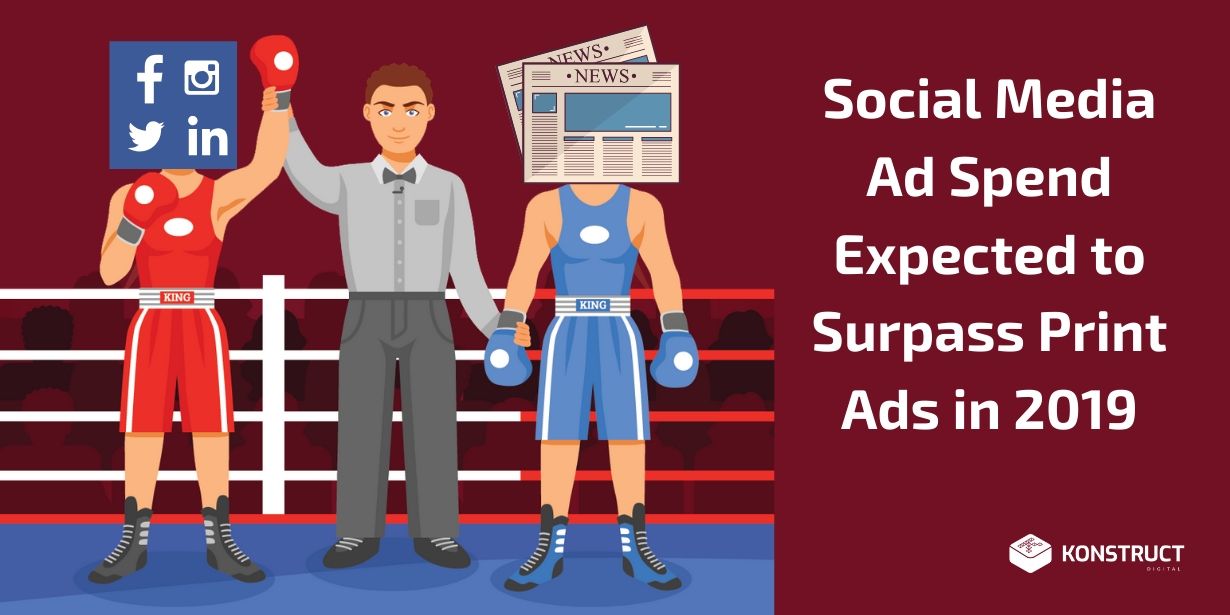 Social Media Ad Spend is Expected to Surpass Print Ad Spend in 2019!