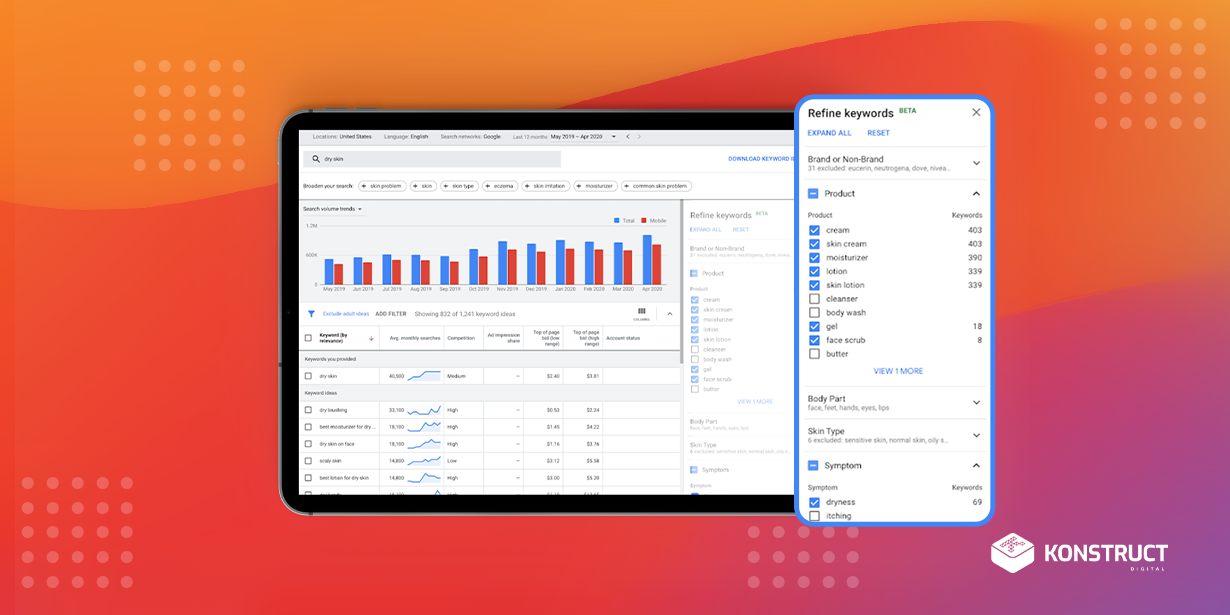 Keyword Refinement in Google Keyword Planner