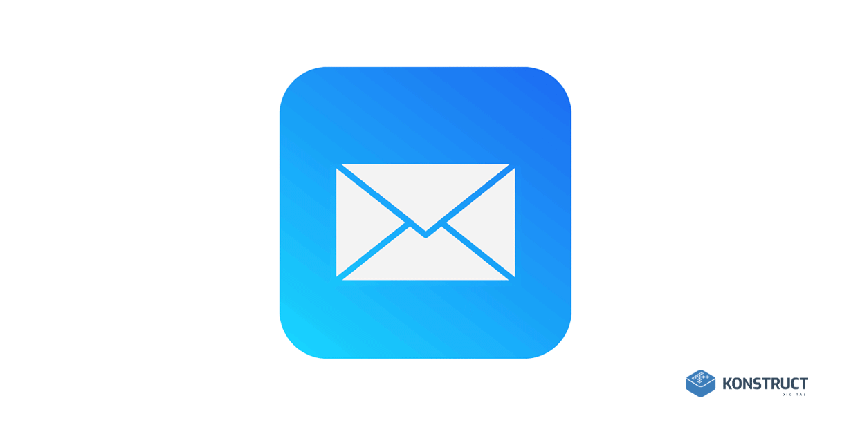 email app icon with a notification from Facebook