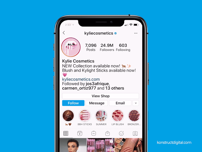 Kylie Cosmetics Instagram Shop 