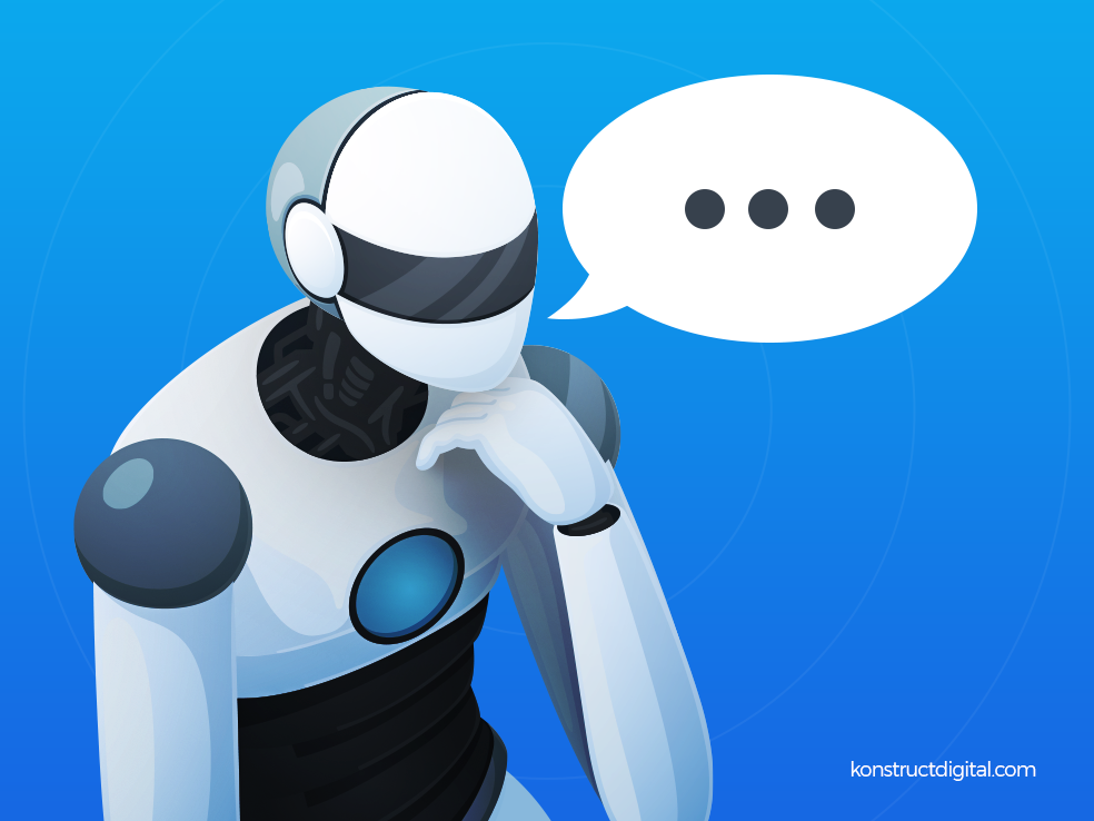 A robot speaking.