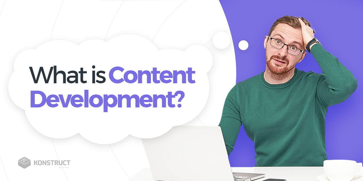A man thinking "what is content development?"