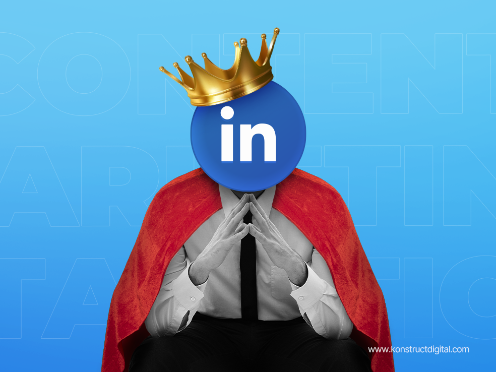 An image showing LinkedIn as the king of b2b social media marketing.