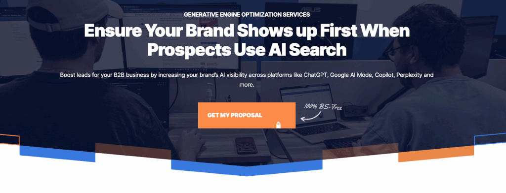 A screenshot of Konstruct Digital’s GEO services page.